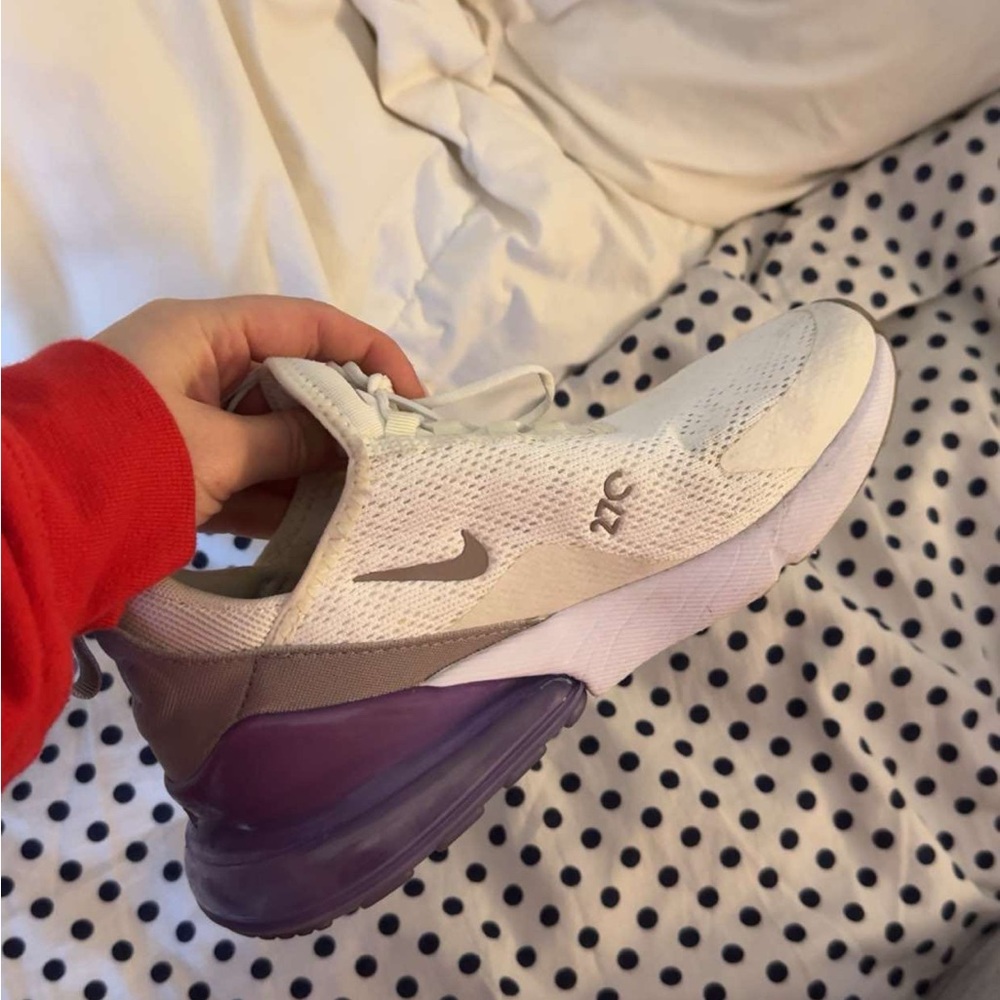 Nike Women's White and Purple Air Max Sneakers